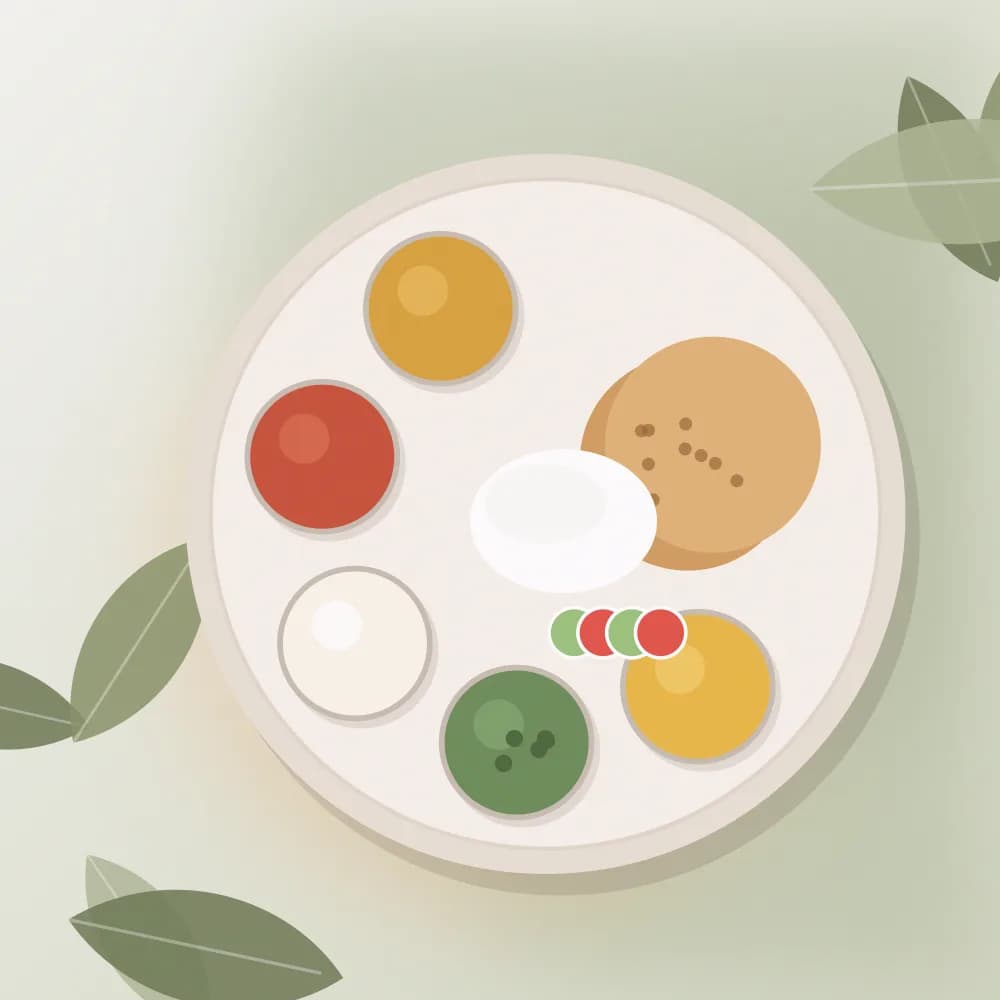 A calm home setting prepared for an online nutrition consultation